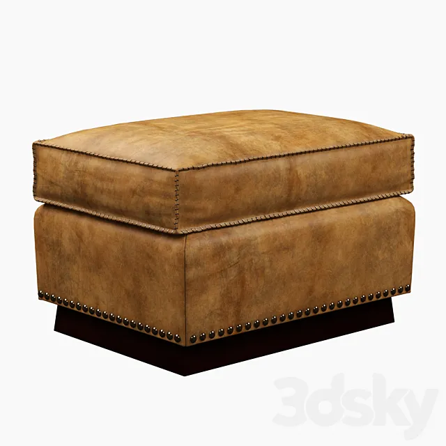 Ralph Lauren Colorado Club Ottoman 3DS Max Model