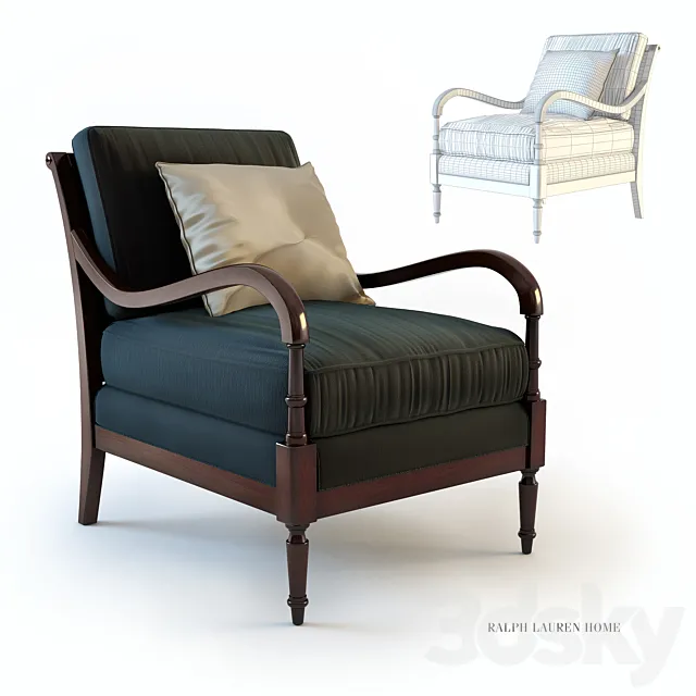 Ralph Lauren Elise Lounge Chair L403-03 3DS Max Model