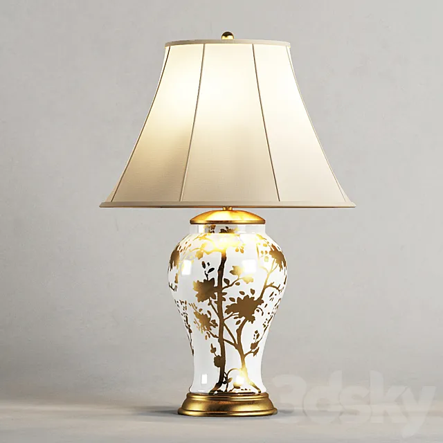 Ralph Lauren Gable Table Lamp in Gold RL 15032GD 3DSMax File