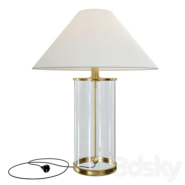 Ralph Lauren Home Modern table lamp in natural brass 3ds Max