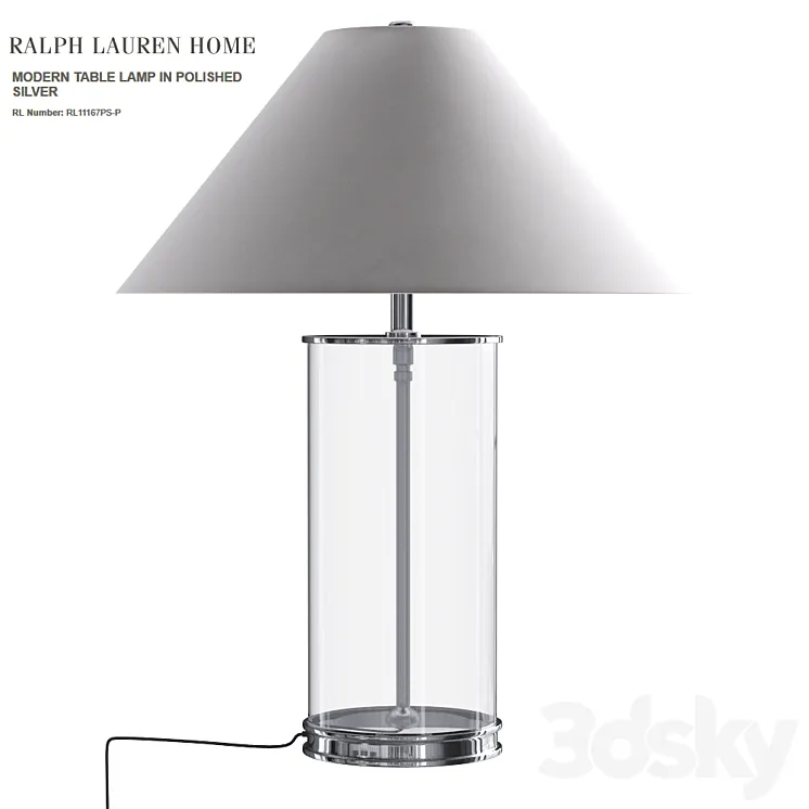 Ralph Lauren MODERN TABLE LAMP IN POLISHED SILVER 3DS Max