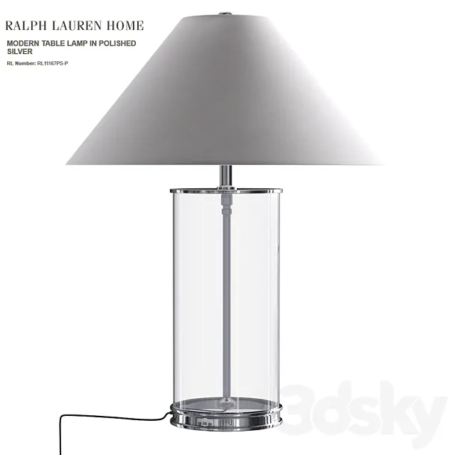 Ralph Lauren MODERN TABLE LAMP IN POLISHED SILVER 3DSMax File