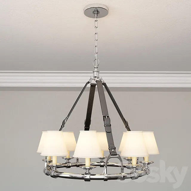 Ralph Lauren WESTBURY CHANDELIER IN POLISHED NICKEL 3DS Max Model