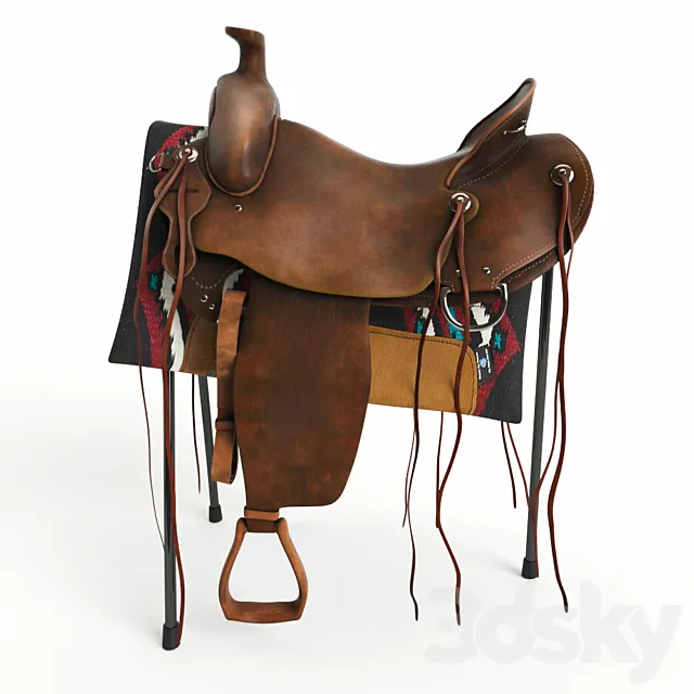 Ranch Western Trail Saddle 3ds Max