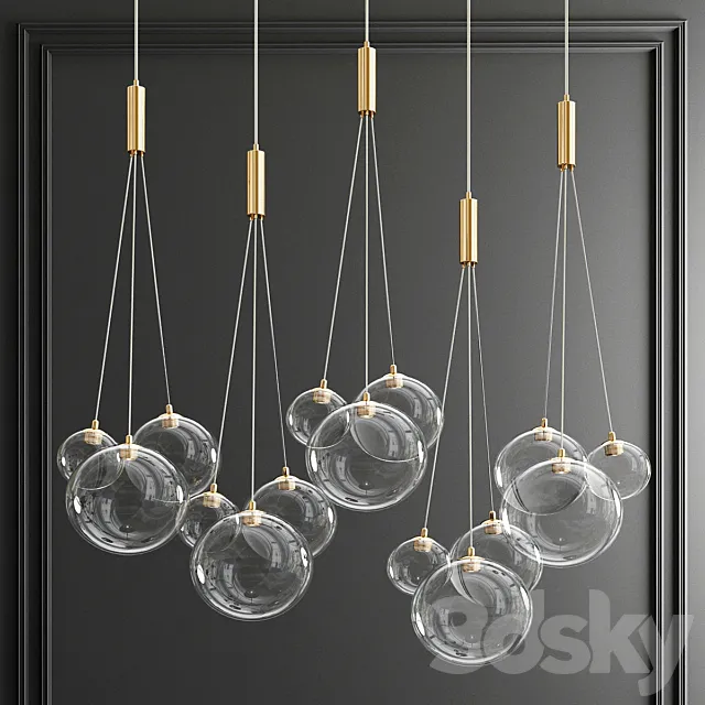 Random Multi Light Pendant Light 3ds Max