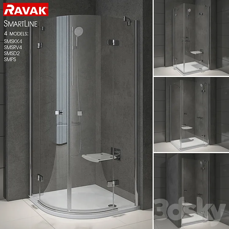 Range of showers Ravak SmartLine 3DS Max