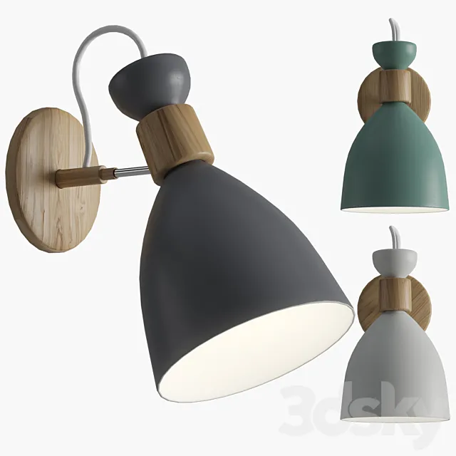 Ranuuki Scandi Pastel Wall Lamp 3ds Max