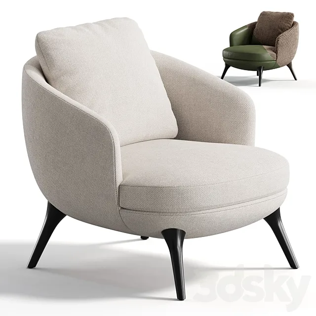 Raphael Armchair by Minotti 3DS Max Model