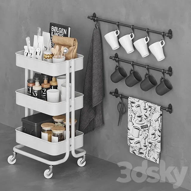 Raskog beverage cart 3ds Max