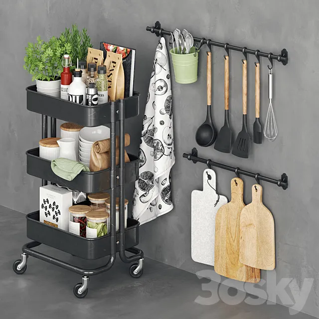 Raskog cooking cart 3ds Max