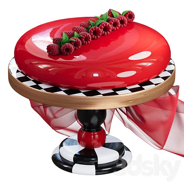 Raspberry Mousse Cake 3dsMax Model