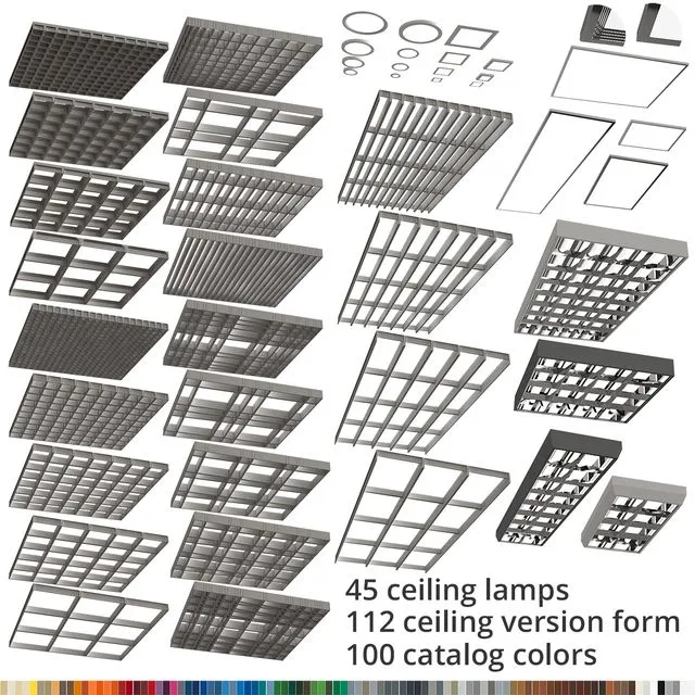 Raster ceiling Grilyato. The complete collection 3dsMax Model
