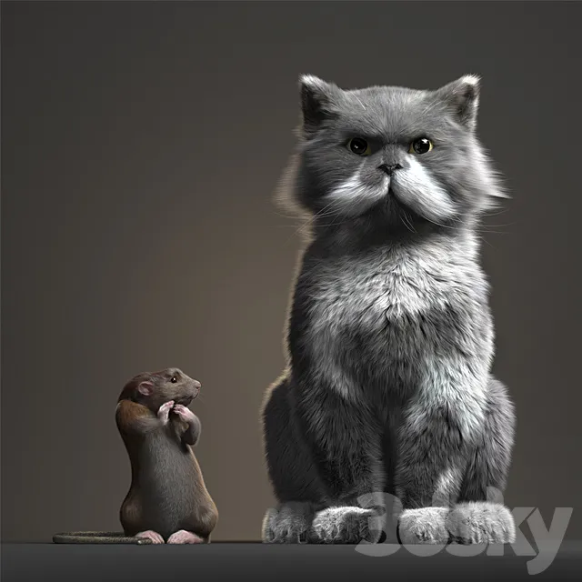Rat and Cat 3DSMax File