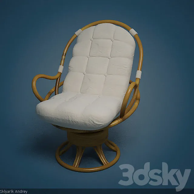 Rattan armchair 3DSMax File