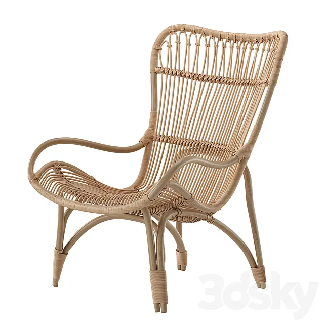 Rattan armchair 3dsMax Model