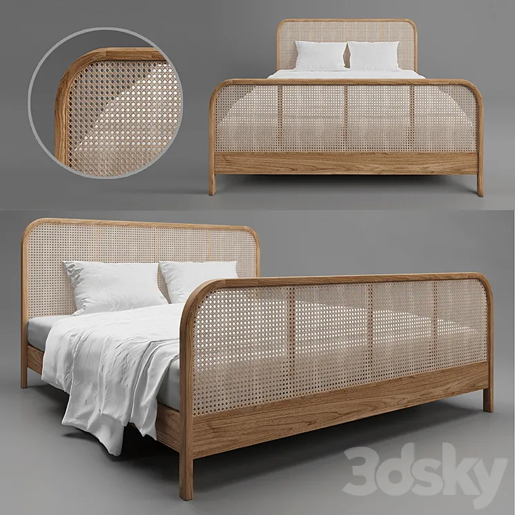 Rattan bed 3DS Max