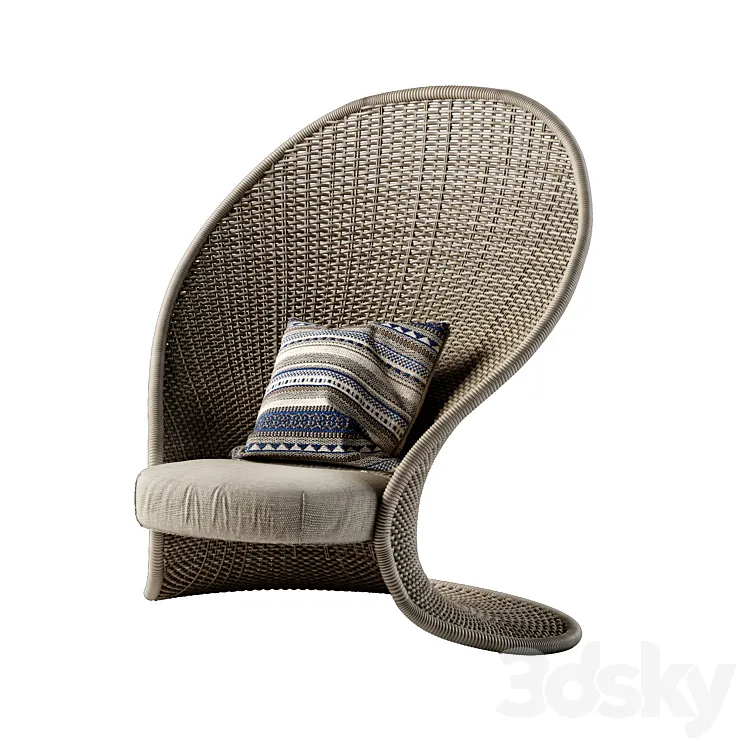 Rattan chair 3DS Max