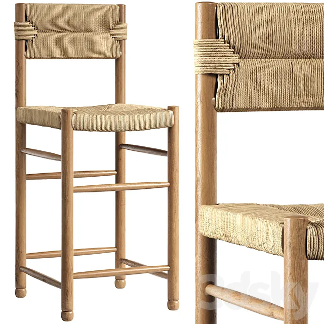 Rattan chair | Charlotte Counter Stool 3dsMax Model