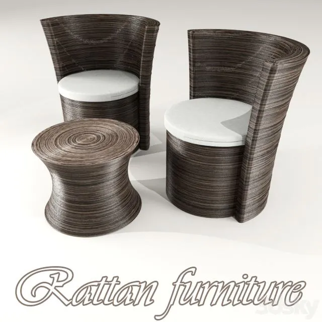 Rattan Furniture 3dsMax Model