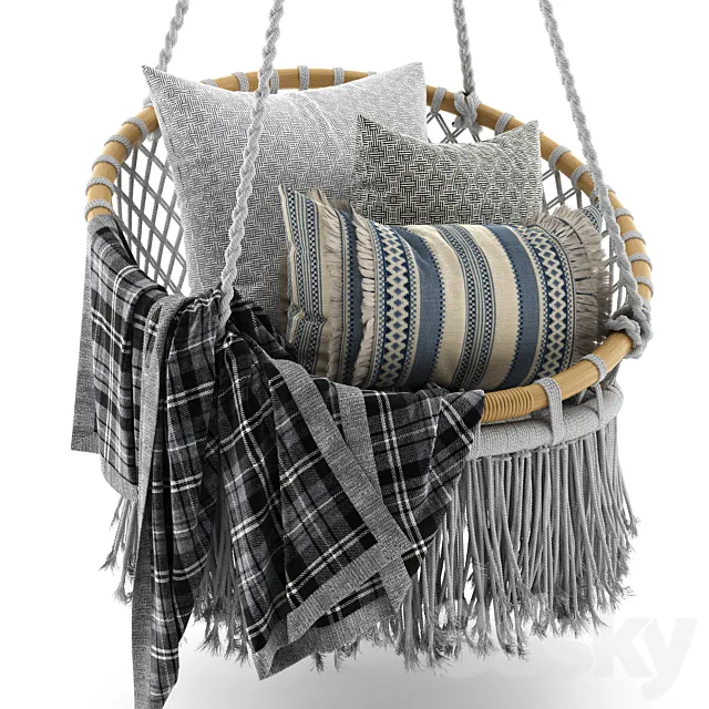 Rattan Hammock Macrame 3ds Max