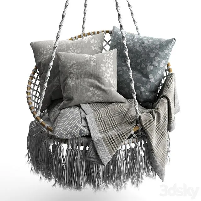 Rattan hammock SPELL Macrame 3dsMax Model