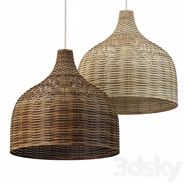 Rattan Pendant 02 3DS Max Model