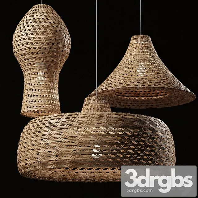 Rattan Pendant Light 07 3dsmax Download