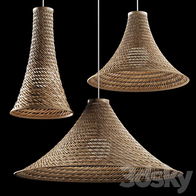 Rattan pendant Light 15 by La Vie 3ds Max