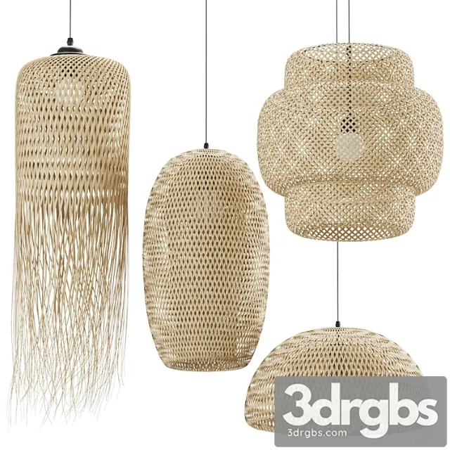 Rattan pendant light collection 203