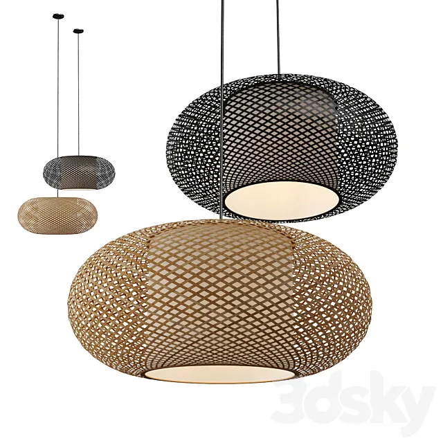 Rattan Pendant Light vol 3 3ds Max