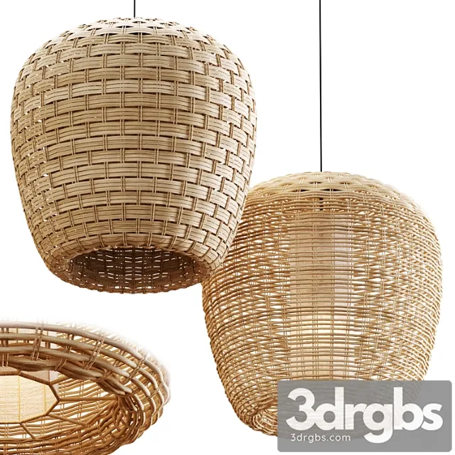 Rattan pendant lights 147