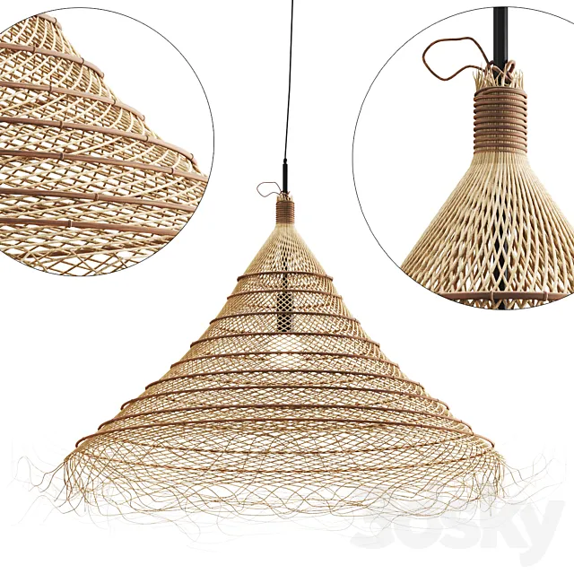 Rattan pendant lights 201 3ds Max