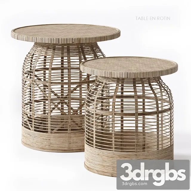 Rattan side table madam stoltz