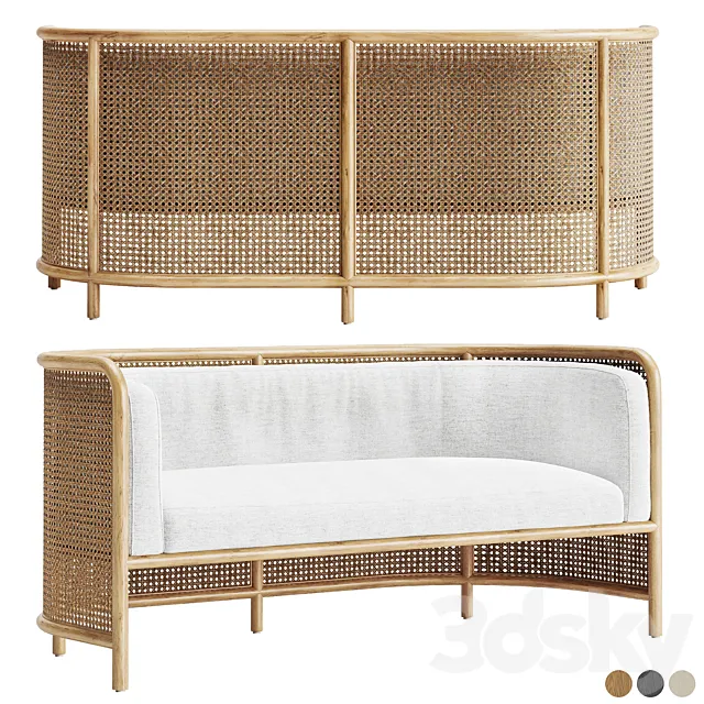 Rattan sofa 3DS Max Model