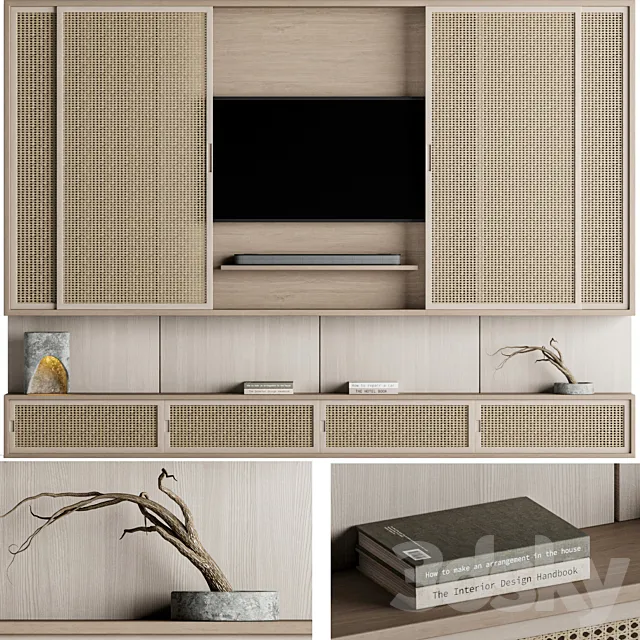 Rattan TV Wall 01 3ds Max