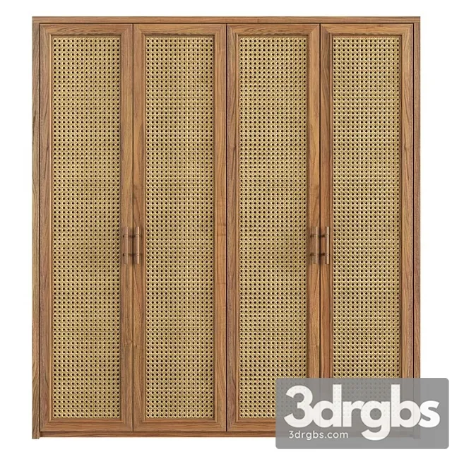 Rattan wardrobe