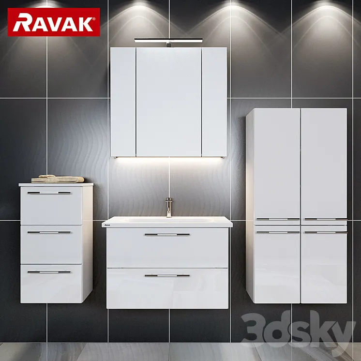 Ravak 800 (plus 2 sinks as a gift) 3DS Max