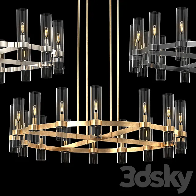 RAVELLE ROUND CHANDELIER 48 3DS Max Model