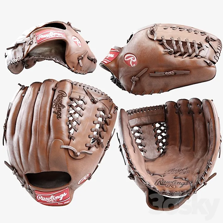 Rawlings gloves 3DS Max