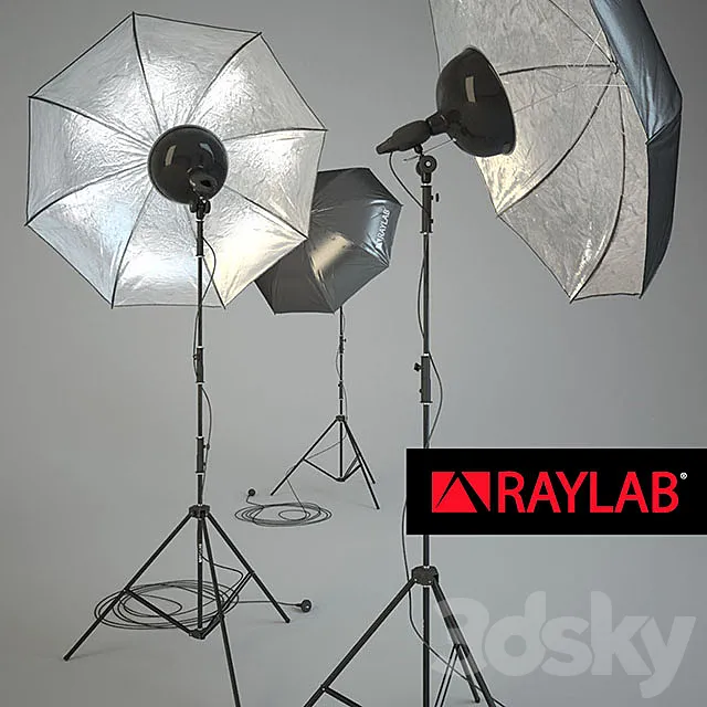 RAYLAB Umbrella silver 3DSMax File