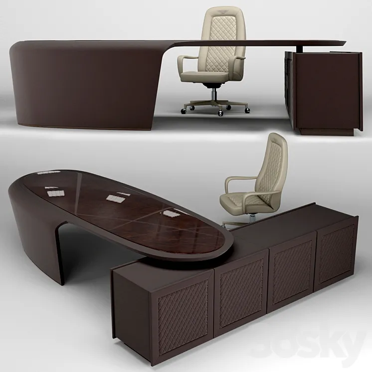 Rayleigh Conference Chair and PRESIDENT Desk 3DS Max