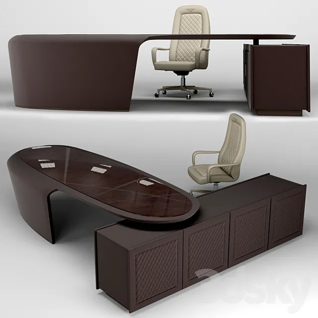 Rayleigh Conference Chair and PRESIDENT Desk 3DSMax File