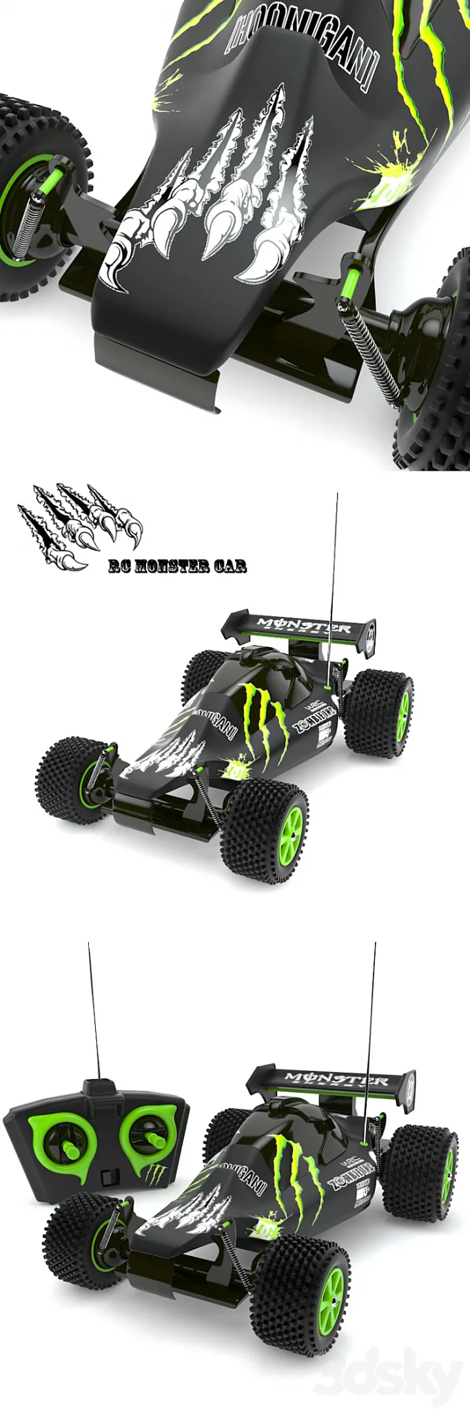 rc monster car 3DS Max