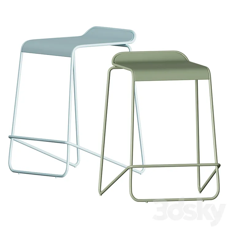 Ready Stacking Barstool 3DS Max Model