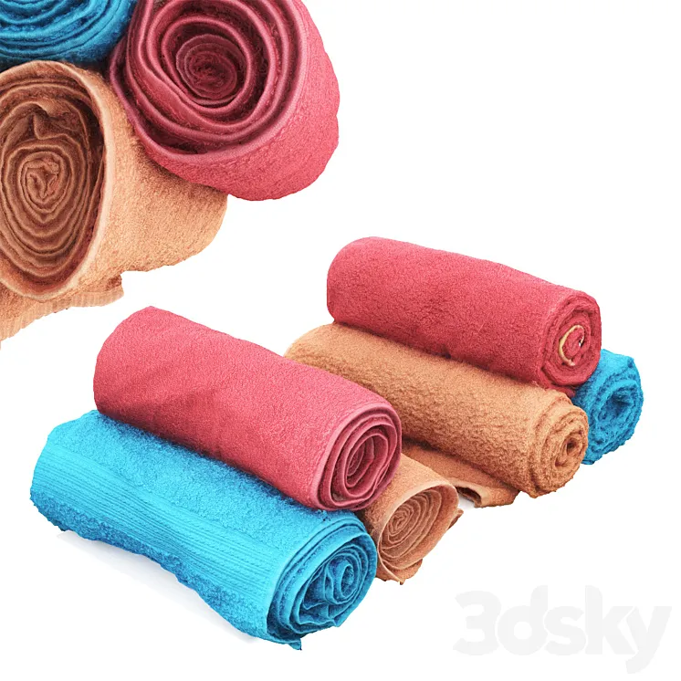 Real towels 01 3DS Max