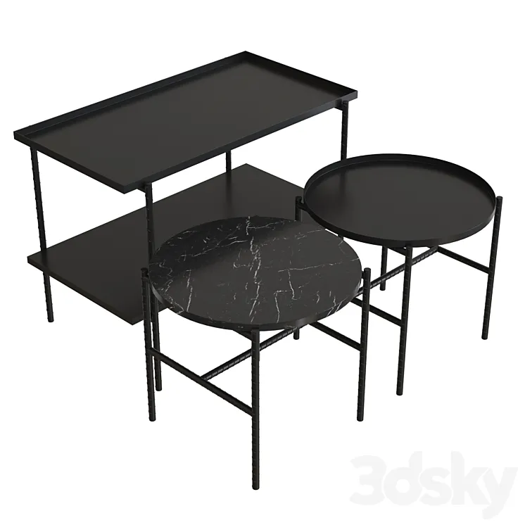 Rebar side table 3DS Max