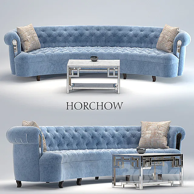 Rebecca Mirrored Sofa 3ds Max