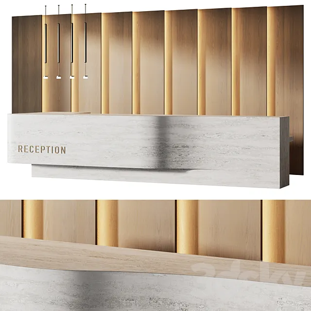 Reception desk 007 3ds Max