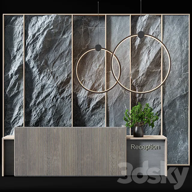 Reception desk 12 3ds Max