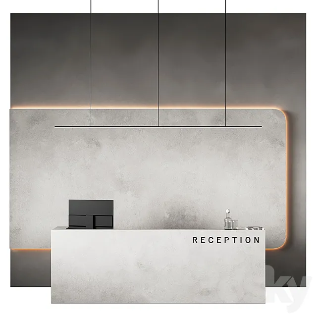 Reception desk 14 3ds Max